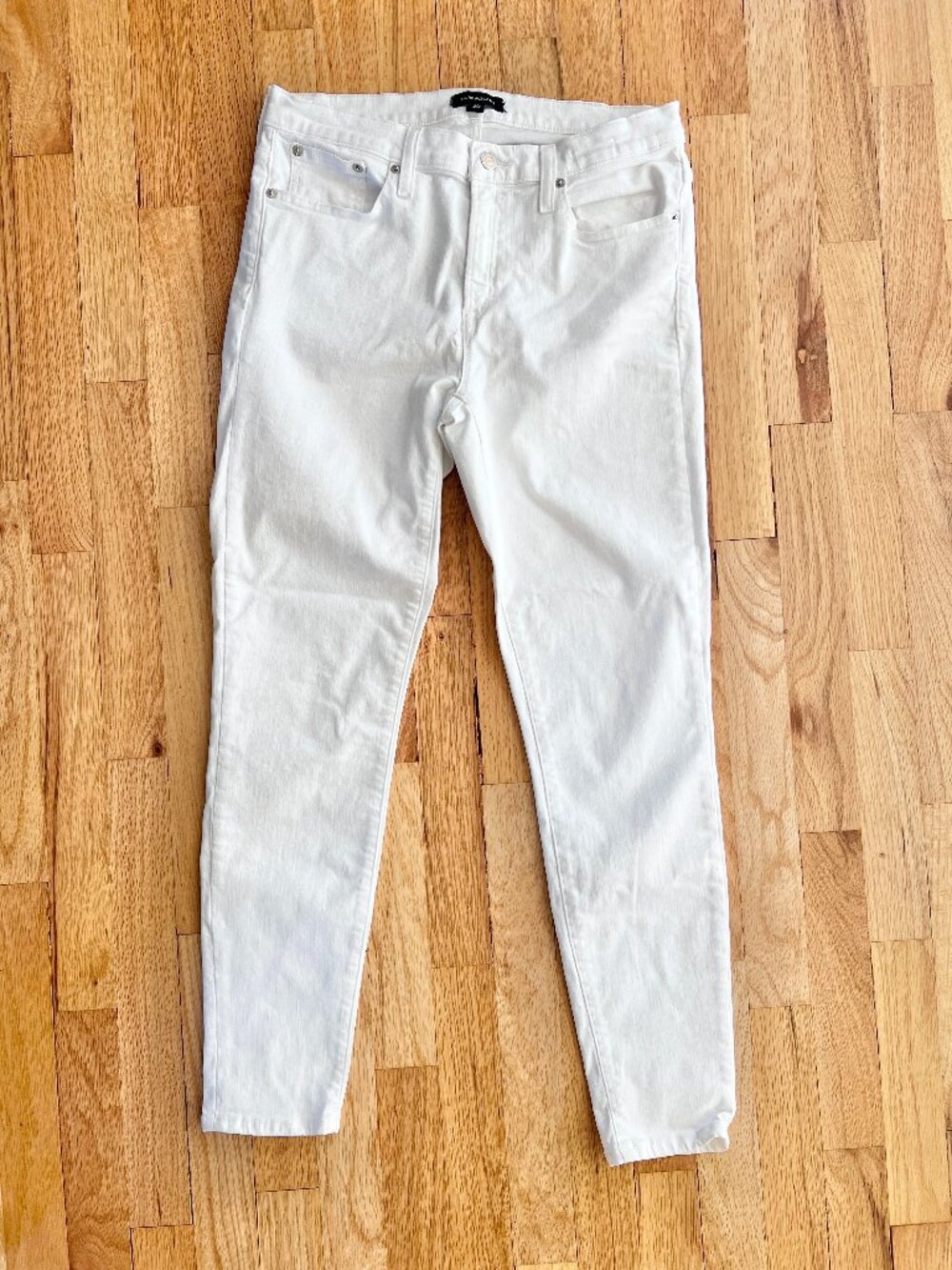 J.Crew Women's White 8" Toothpick Jeans Size 29